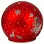 Світильник декоративний Chomik Куля скляний LED 12x11 см червоний (BOZ1853) - мініатюра 1