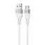 Кабель Proove Soft Silicone USB to Micro USB 2.4A (1m) white - мініатюра 1