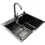 Комплект мойка+смеситель Romzha Arta U-550S Max BL(A) - миниатюра 3
