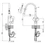 Змішувач для кухні з висувним виливом Qtap Evicka 9135103UN Никель - мініатюра 2