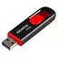 Флеш-накопичувач A-DATA USB USB 2.0 C008 16Gb Black/Red (AC008-16G-RKD) - мініатюра 2