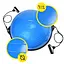 Балансировочная платформа (полусфера) Cornix Bosu Ball 58 см с эспандерами Blue XR-0457 - миниатюра 6