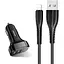 Автомобильное зарядное устройство Usams U35 (2xUSB, 2.1A) Black (6958444985961) + кабель Lightning - миниатюра 2