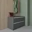 Комод Vays R-19 Антрацит-Білі планки, 2 шухляди без ручок, ЛДСП, 80×40×53 см - для передпокою, спальні, вітальні - мініатюра 1