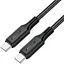 Кабель Acefast C17-03 USB-C to USB-C silicone charging data cable чорний - мініатюра 1