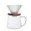 Набор заварки для кофе стеклянный заварник и пуровер 600 мл Прозрачный Yiwu 64486-28 - миниатюра 1