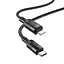 Кабель Hoco PD charging data cable U106 Moulder - Type-C to Lightning 1,2 м черный - миниатюра 1