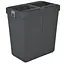 Мусорное ведро Motek двойное 14 л + 14 л с поворотной крышкой Антрацит (COB-428)  - миниатюра 1