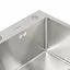 Кухонная мойка Platinum Handmade 650x450x220 (толщина 3,0/1,5 мм корзина и дозатор в комплекте), Нержавеющая сталь - миниатюра 4