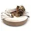Лежак пуф з ковдрою для собак та котів Zoo-hunt Айсберг круглий коричневий №1 420х420х90 мм - мініатюра 2