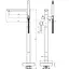 Смеситель для ванны TOPAZ LOFT TLF 32113-H39-C напольный хромированный для стиля ретро хай-тек - миниатюра 2