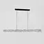 Підвісна видовжена люстра із пластинами у вигляді прозорих крижин 100 см | Line F | Арт. MJ371-L1000 BK - мініатюра 7