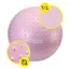 Мяч для фитнеса (фитбол) Cornix 55 см полумассажный Anti-Burst Light Pink XR-0465 - миниатюра 3