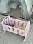 Іграшкове ліжечко для ляльок з постількою (Рожева) - мініатюра 4