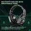 Геймерские игровые Bluetooth наушники Onikuma B100 с выдвижным микрофоном и LED подсветкой Black - миниатюра 3