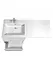 Тумба Мойдодир Wing 60-W з умивальником Rodeo 120 L з крилом над пралкою підлогова Білий - мініатюра 5