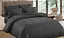 Комплект постельного белья полуторного размера цвет Черный - миниатюра 1