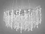Алюмінієва кришталева люстра "Гліцинія" витягнутої форми,15 ламп, хром - мініатюра 2