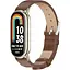 Шкіряний ремінець MiJobs для фітнес-браслета Xiaomi Mi Band 3 и 4 Type B коричневий, тримач - золотистий - мініатюра 1