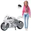 Лялька DEFA, 29 см, шарнірна, мотоцикл 33 см (В асортименті) - мініатюра 1