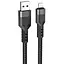 Кабель Hoco U110 Lightning charging data cable Чорний - мініатюра 1
