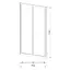 Душові двері Eger Bifold 90x195 см розсувні прозоре скло профіль хром 599-029-90, прозорий, хром - мініатюра 3
