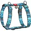 Шлея для собак Waudog Nylon анатомічна H-подібна з QR-паспортом, малюнок "Етно синій", пластиковий фастекс, XL - мініатюра 1