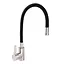 Змішувач для кухні Zerix LR74004-2 із чорним гнучким виливом LL1202 Нержавіюча сталь - мініатюра 1