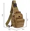 Тактическая армейская сумка через плечо Хаки - миниатюра 7