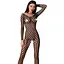 Бодистокинг с крупной сеткой Passion BS077 black One size - миниатюра 1