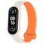 Ремешок Dual-color Magnetic для Xiaomi Mi Band 9/8/10 White/Orange - миниатюра 1