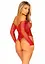 Боді Leg Avenue Crystallized fishnet bodysuit Red One Size - мініатюра 2