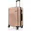 Чемодан Средний (М) Поликарбонат На 4-х Двойных Колесах 70л POLO ПК005-М Золотой - миниатюра 1