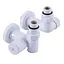 Набір Кран вентильний кутовий з американкою Solomon Lux 1/2″ White 7777 TEN (2шт.) 000020287 - мініатюра 1