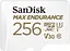 Карта памяти Sandisk microSDXC (UHS-1 U3) MAX Endurance 256Gb class 10 V30 (100Mb/s) (adapterSD) (SDSQQVR-256G-GN6IA) - миниатюра 1