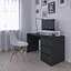 Комп'ютерний стіл Vays, письмовий, сучасний, з тумбою справа, 3 шухляды з фасадами без ручок R-1 Антрацит - мініатюра 2