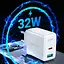 МЗП Acefast A5 PD32W+QC3.0 (1USB-A/1C) White - мініатюра 2