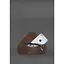 Кожаный чехол для очков BlankNote Crazy Horse с клапаном на резинке Темно-коричневый  - миниатюра 6