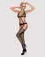 Сітчастий бодістокінг з імітацією топа пояса та панчохи Obsessive Bodystocking N108 чорний комб S/M/L - мініатюра 3