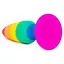 Силіконова анальна пробка Wooomy Hiperloo Silicone Rainbow Plug L діаметр 3.9 см довжина 13.1 см - мініатюра 2