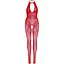 Бодістокінг Leg Avenue RhinestOne Lace and Net Bodystocking Red One Size - мініатюра 4