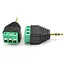 CablesOnline 3,5 мм (1/8 дюйма) Стерео штекер до AV 3-гвинтовий клемний блок Balum Connector 3,5 мм 1 шт Чорний дріт З'єднувач - мініатюра 1