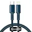Кабель Baseus High Density Braided Fast Charging Data Cable Type-C to Lightning PD 20W 1m Blue (CATLGD-03) - мініатюра 1