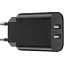 Мережевий зарядний пристрій Wiwu Wi-U003 Dual USB A Chager EU Plug Чорний - мініатюра 1