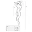 Бодистокинг-платье с глубоким воротом Passion BS093 white длинные рукава One size - миниатюра 3