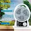 Вентилятор на сонячній батареї N288 8" + 2 LED лампи, радіо (2 швидкості) 6Вт Bluetooth USB 3.2V 5500 мАг - мініатюра 4