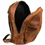 Мужской кожаный городской рюкзак рыжий крейзи хорс TARWA 47х28х18 см sum0028446 - миниатюра 9