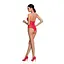 Бодистокинг с декольте Passion BS088 red имитация корсетной шнуровки One size - миниатюра 4