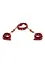 Набір для бондажу з нашийником та наручниками, червоний SCALA 30-17154-X-RED 103778 - мініатюра 3