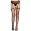 Панчохи-сітка Leg Avenue Net stockings With garter belt One Size Black, пояс, підв’язки - мініатюра 3